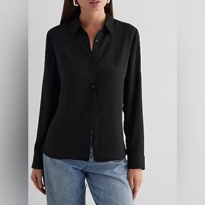 Express Portofino V-neck button down shirt, Slim fit, size Small